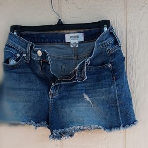 Victorias secret pink denim shorts